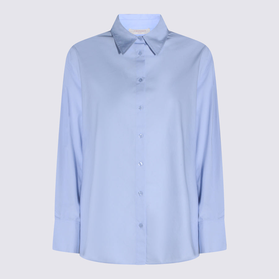 Twin-Set 100% cotton shirt in blue