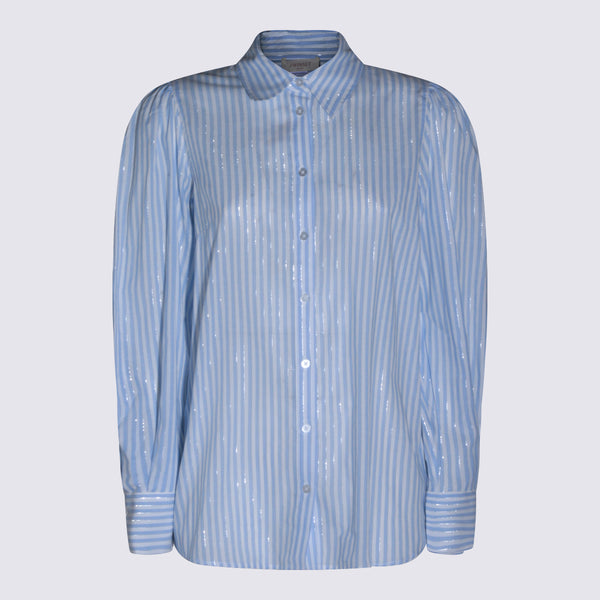 Twin-Set 60% Cotton shirt in blue