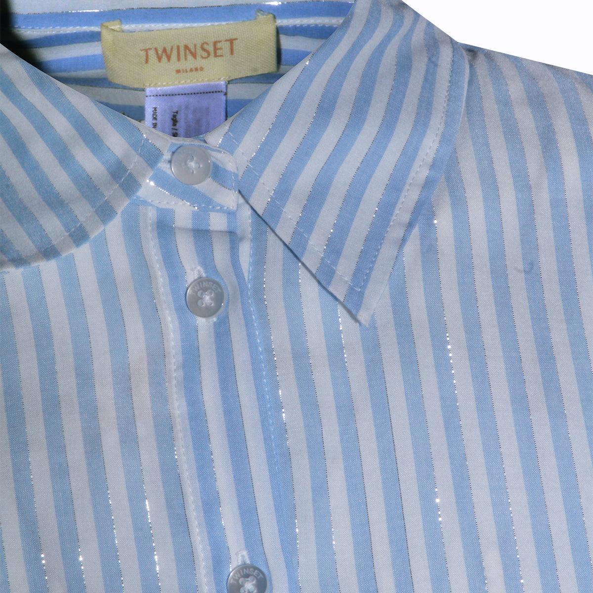Twin-set Shirts Riga Azzurro Co Vi Plm