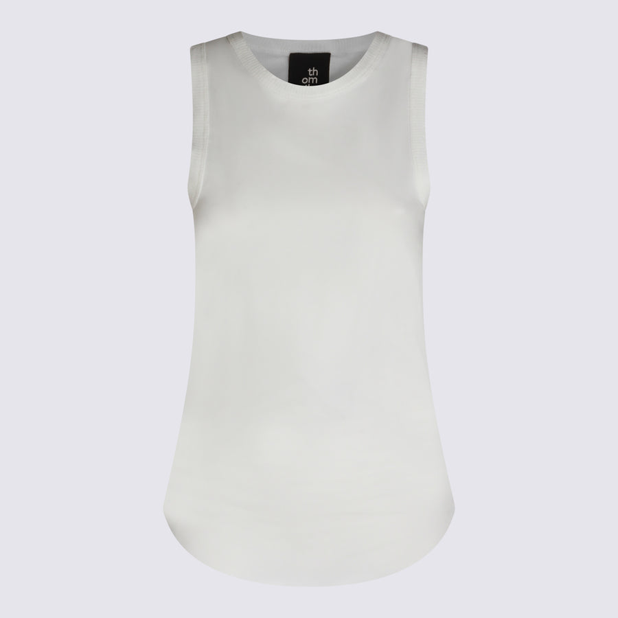 Thom Krom 88% Cotton tank top in white