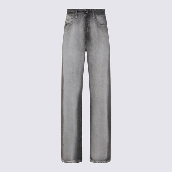 Diesel 82% cotton jeans in gray