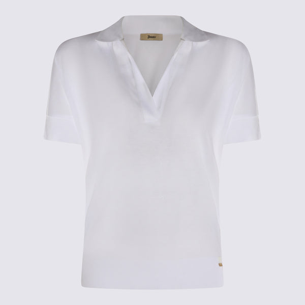 Herno 67% lyocell 33% cotton t-shirt in white