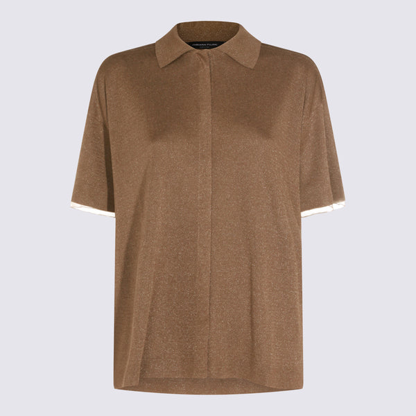 Fabiana Filippi 78% viscose shirt in brown