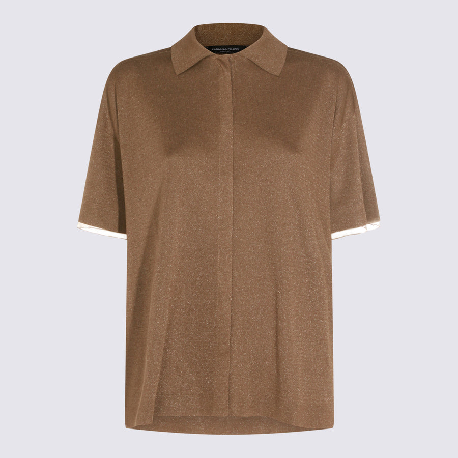Fabiana Filippi 78% viscose shirt in brown
