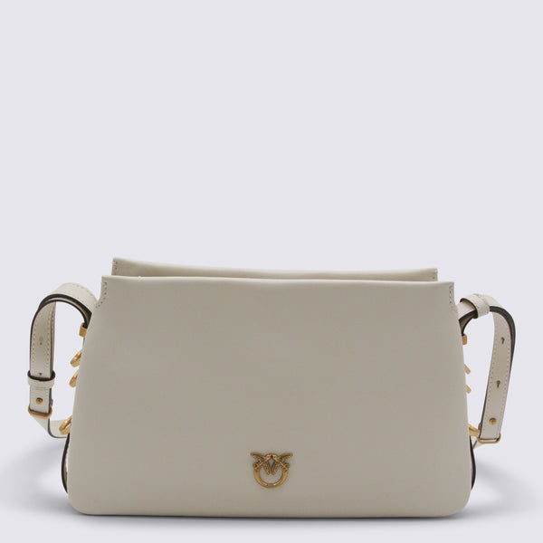 Pinko Leather shoulder bag in white