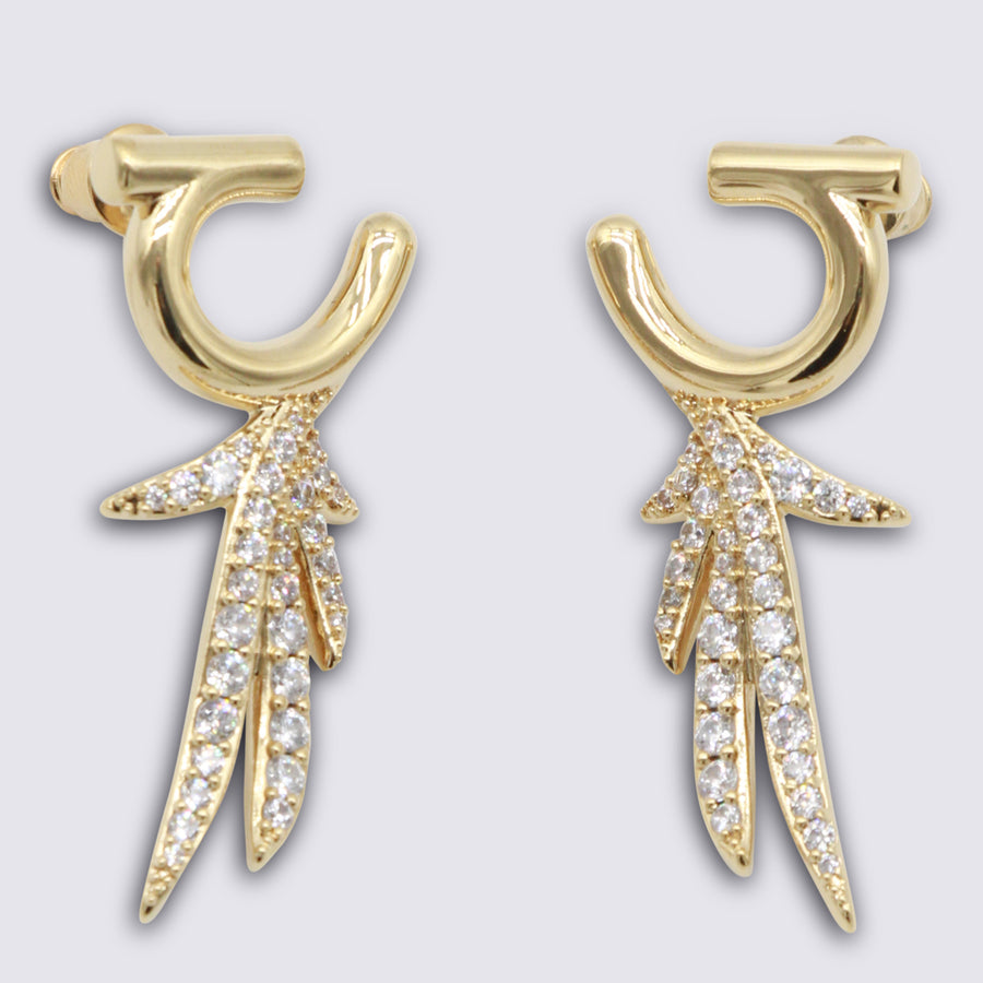 Ferragamo 60% Brass earrings in gold