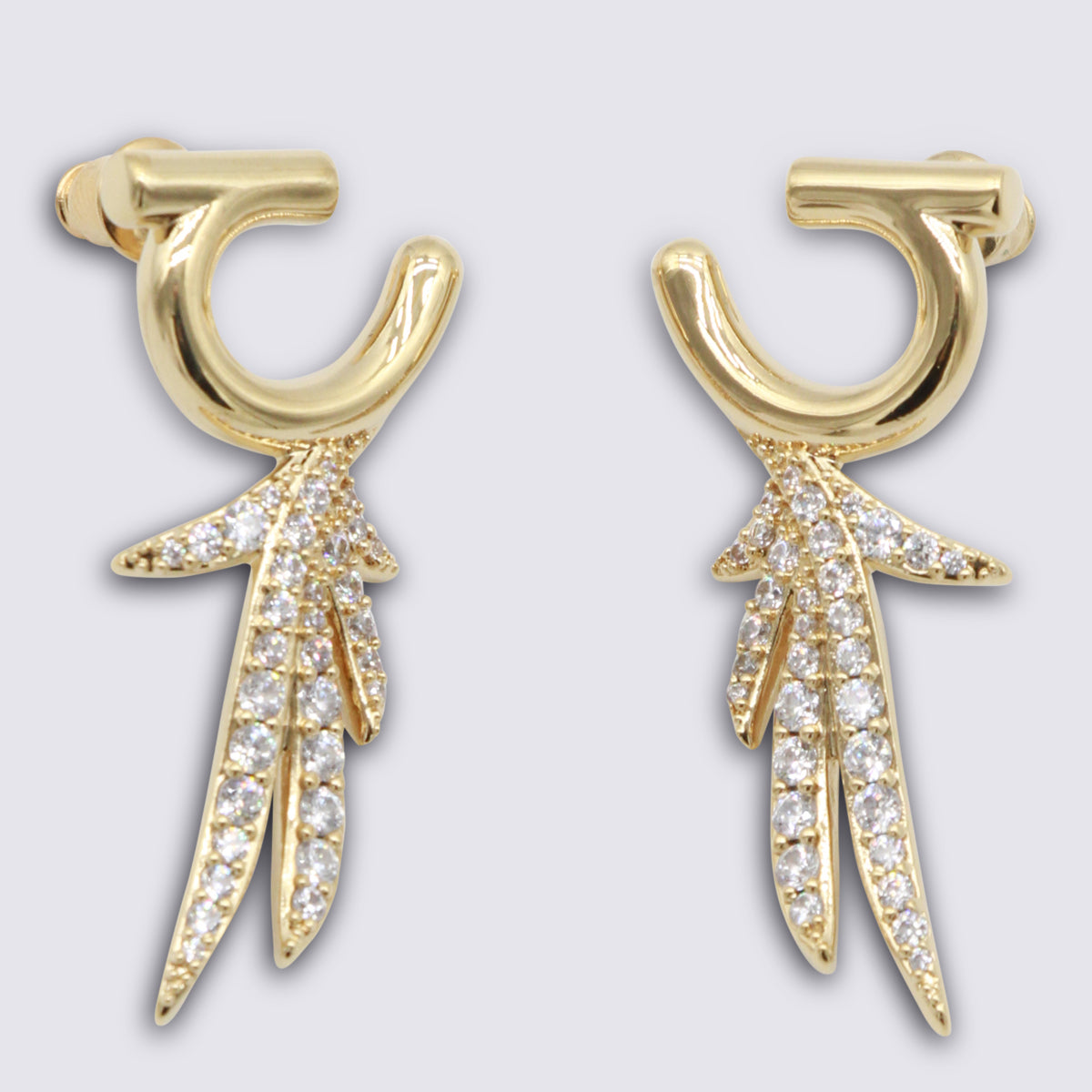 Ferragamo Bijoux Golden Brass Glass