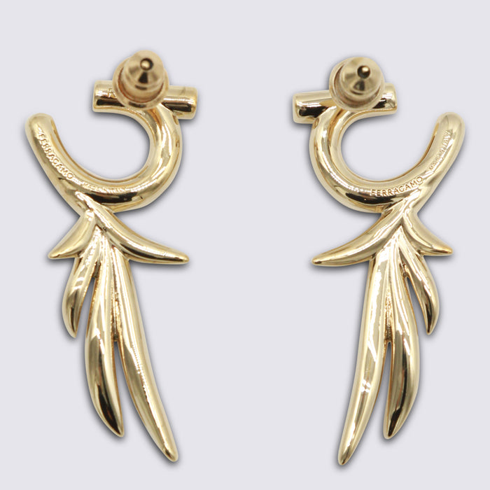 Ferragamo Bijoux Golden Brass Glass