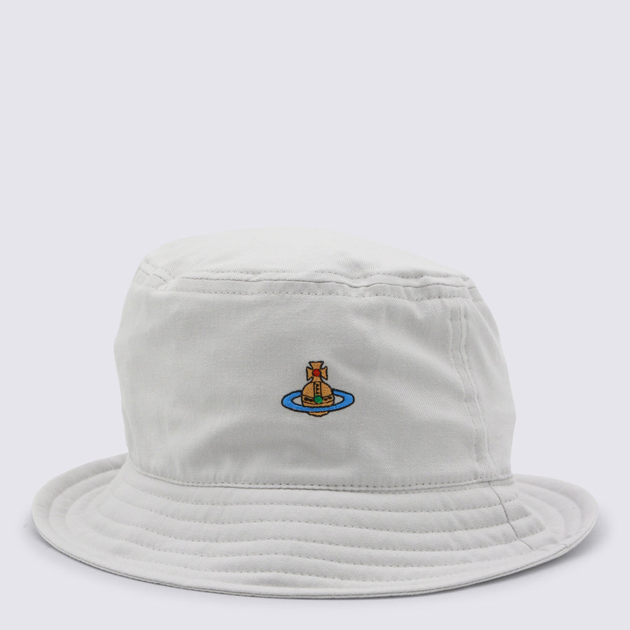 Vivienne Westwood 81020009 100% Cotton bucket hat in white
