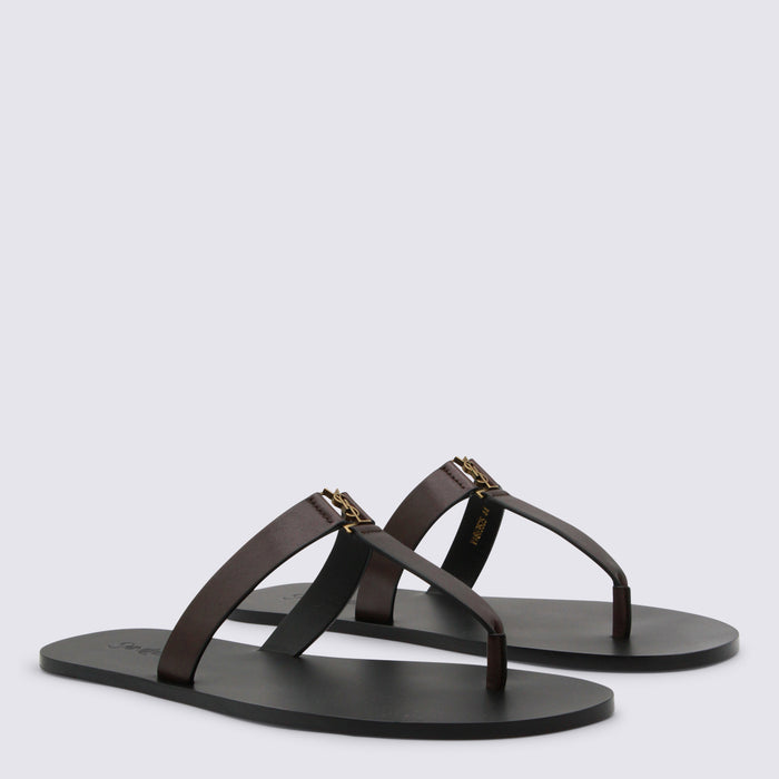 Saint Laurent Flat shoes Dark Brown _cover Le Sole