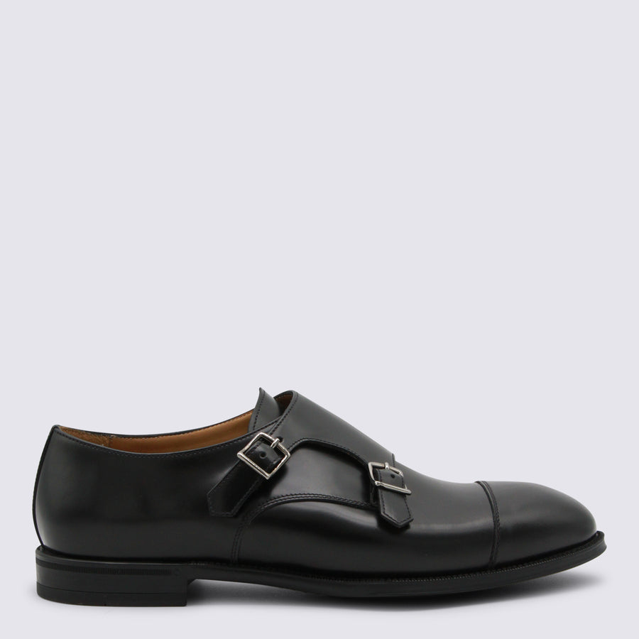 Mille885 Leather monk strap in black