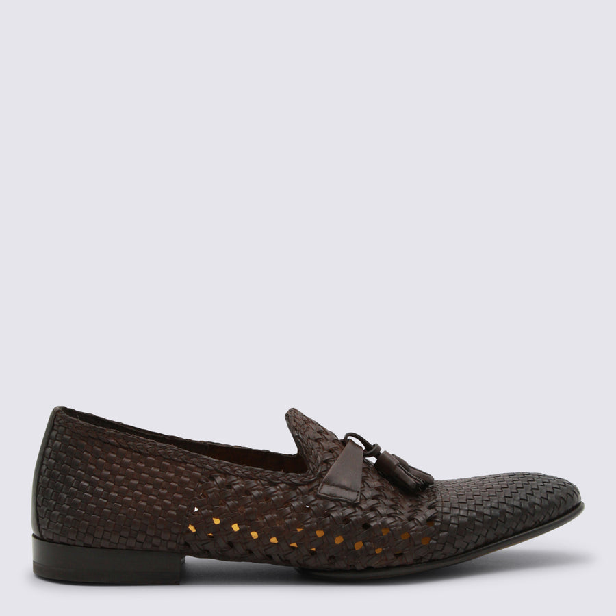 Doucal'S Leather loafer in brown