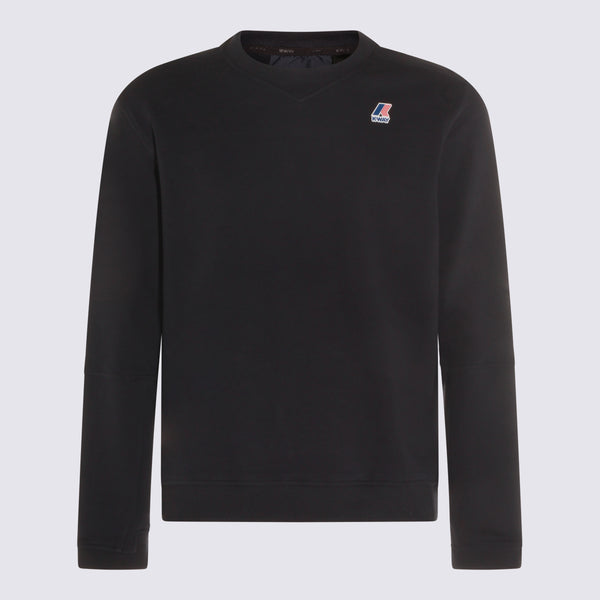 K-Way 86% cotton sweater in black