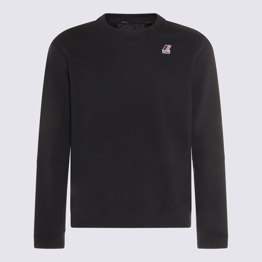K-Way 86% cotton sweater in black