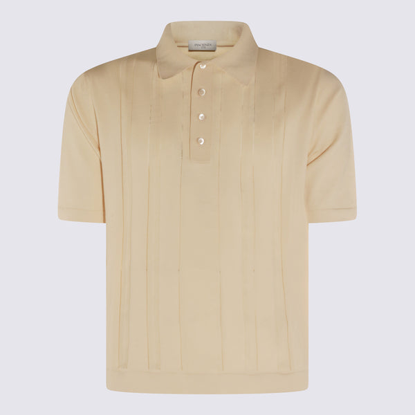Piacenza Cashmere 100% Cotton polo in beige