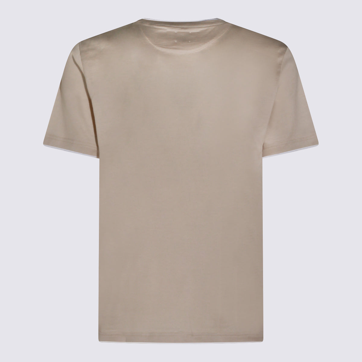 Eleventy T-shirts and Polos Tortora-bianco _100 % Co