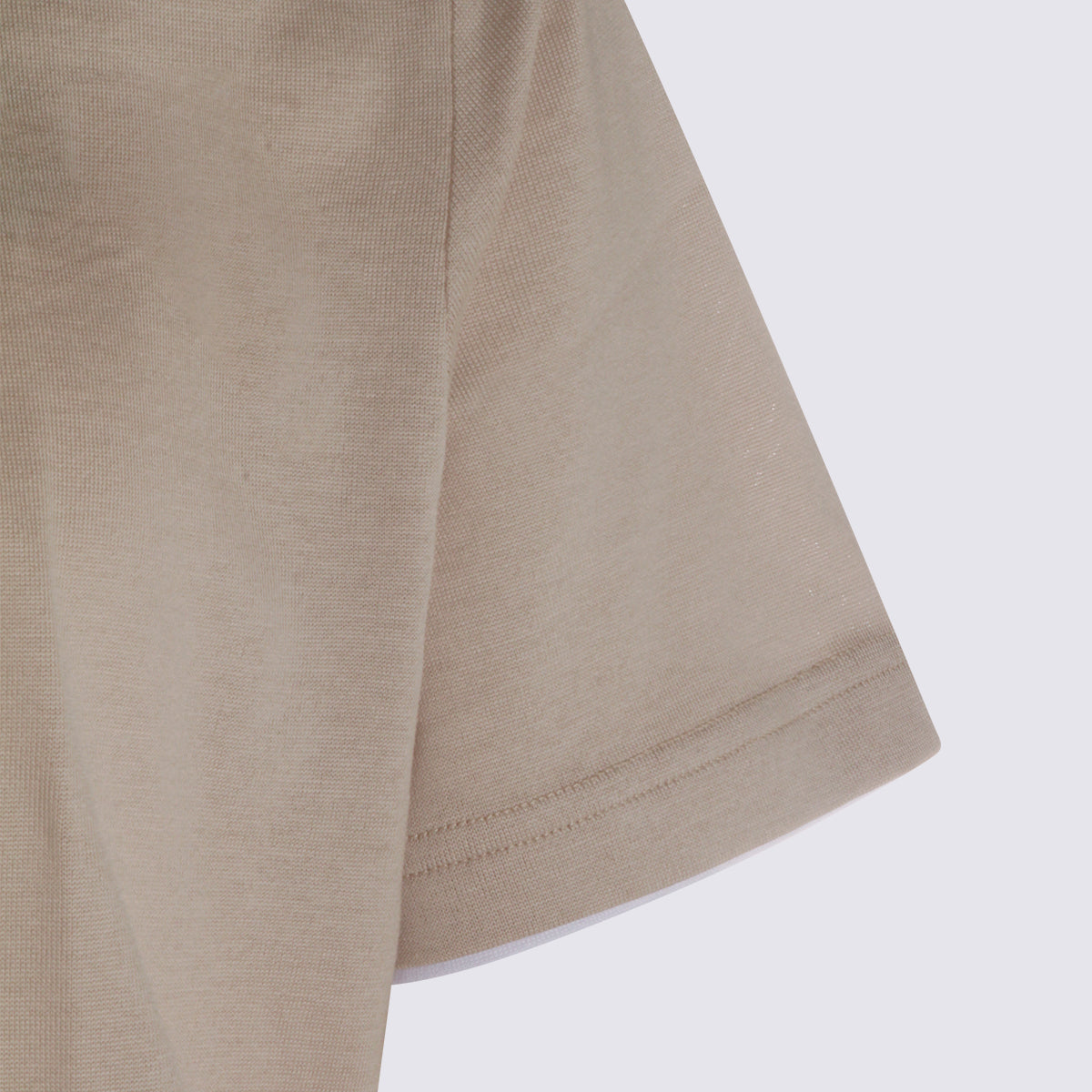Eleventy T-shirts and Polos Tortora-bianco _100 % Co