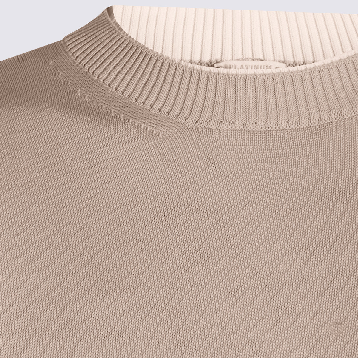 Eleventy T-shirts and Polos Sabbia-bianco _100 % Co