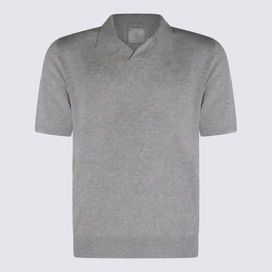 Eleventy 50% Linen polo in gray
