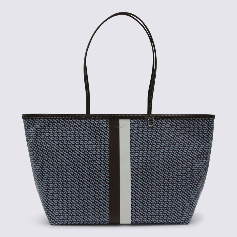 Tory Burch 81% Cotton tote bag in blue