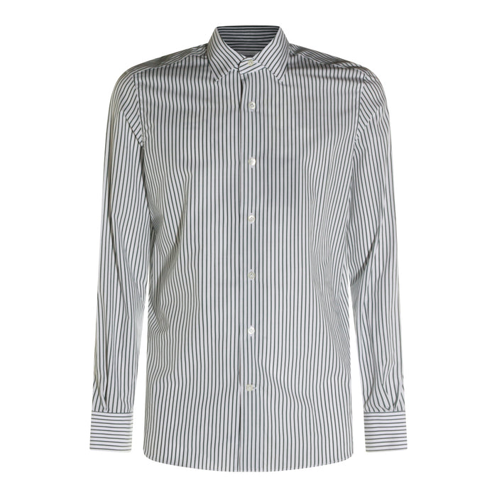 Mazzarelli Shirts Bianco-verde _100 % Co