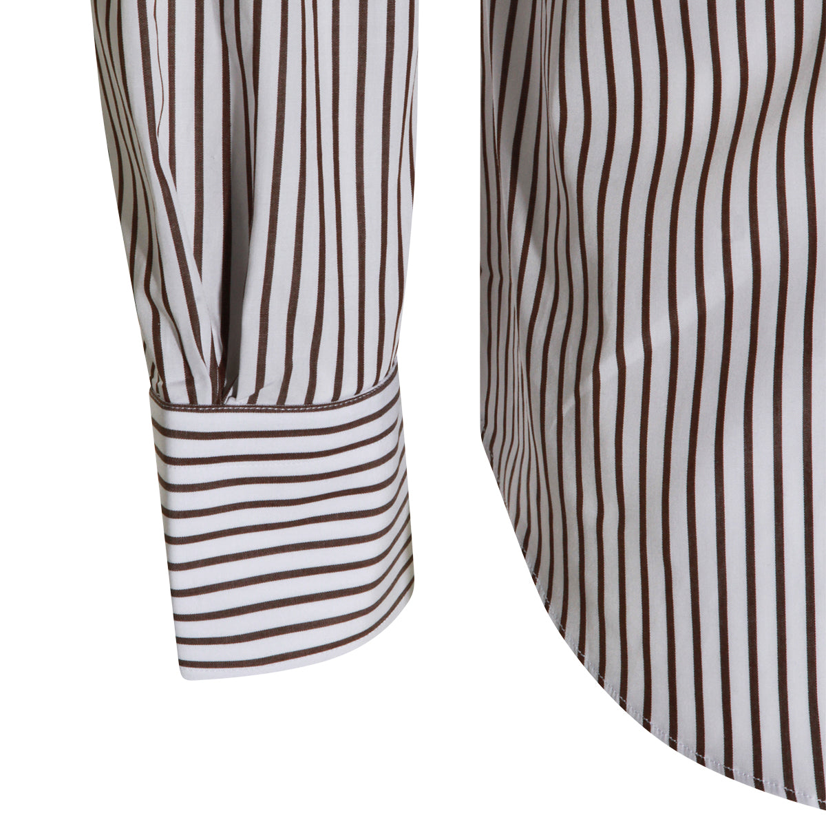 Mazzarelli Shirts Bianco-caffe _100 % Co