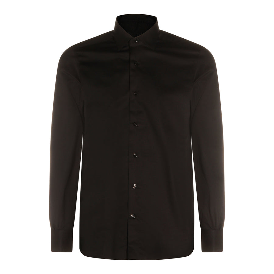 Mazzarelli 100% Cotton shirt in black