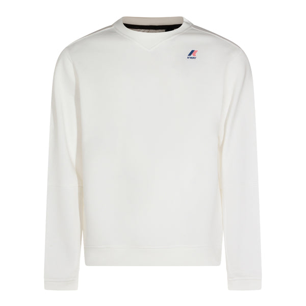 K-Way 86% cotton sweater in white