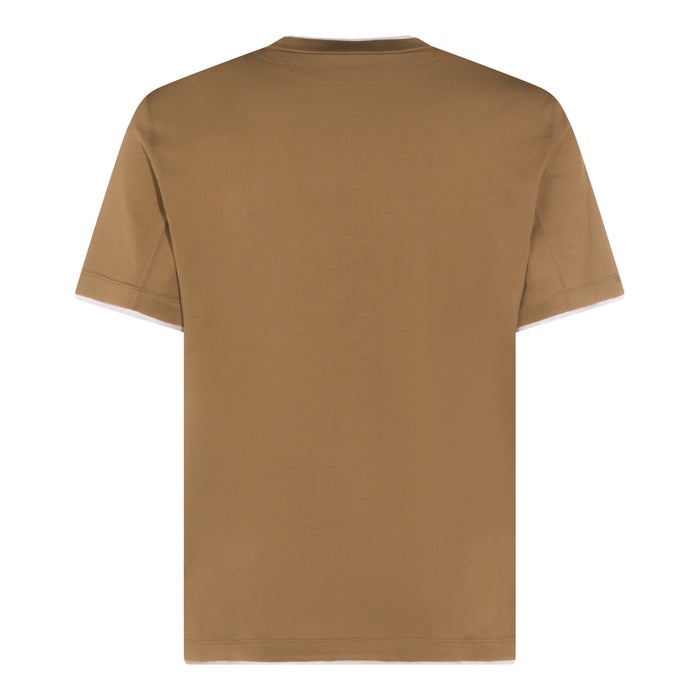 Brunello Cucinelli T-shirts and Polos Camel _100 % Co