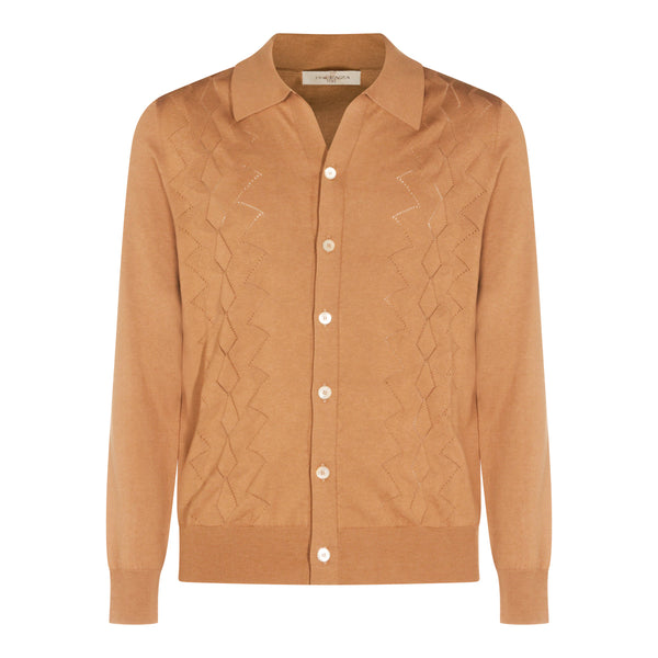 Piacenza Cashmere 55% Silk shirt in beige