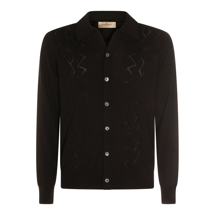Piacenza Cashmere 55% silk shirt in black