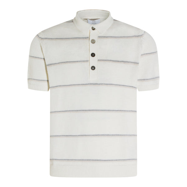 Eleventy 85% cotton polo in white