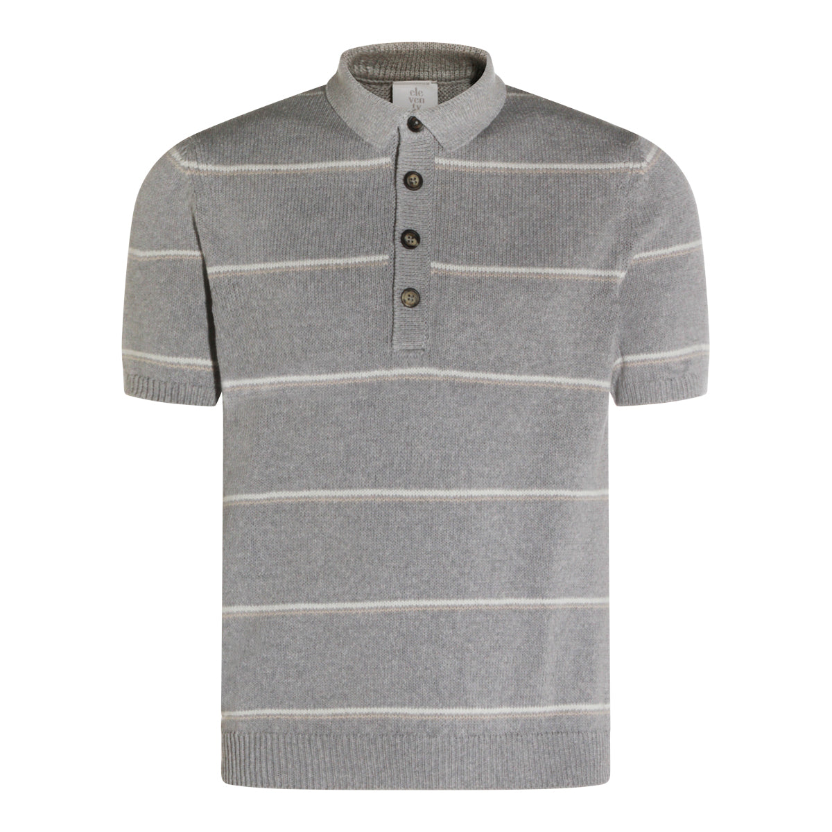 Eleventy T-shirts and Polos Grigio-sabbia-bianco Co Si