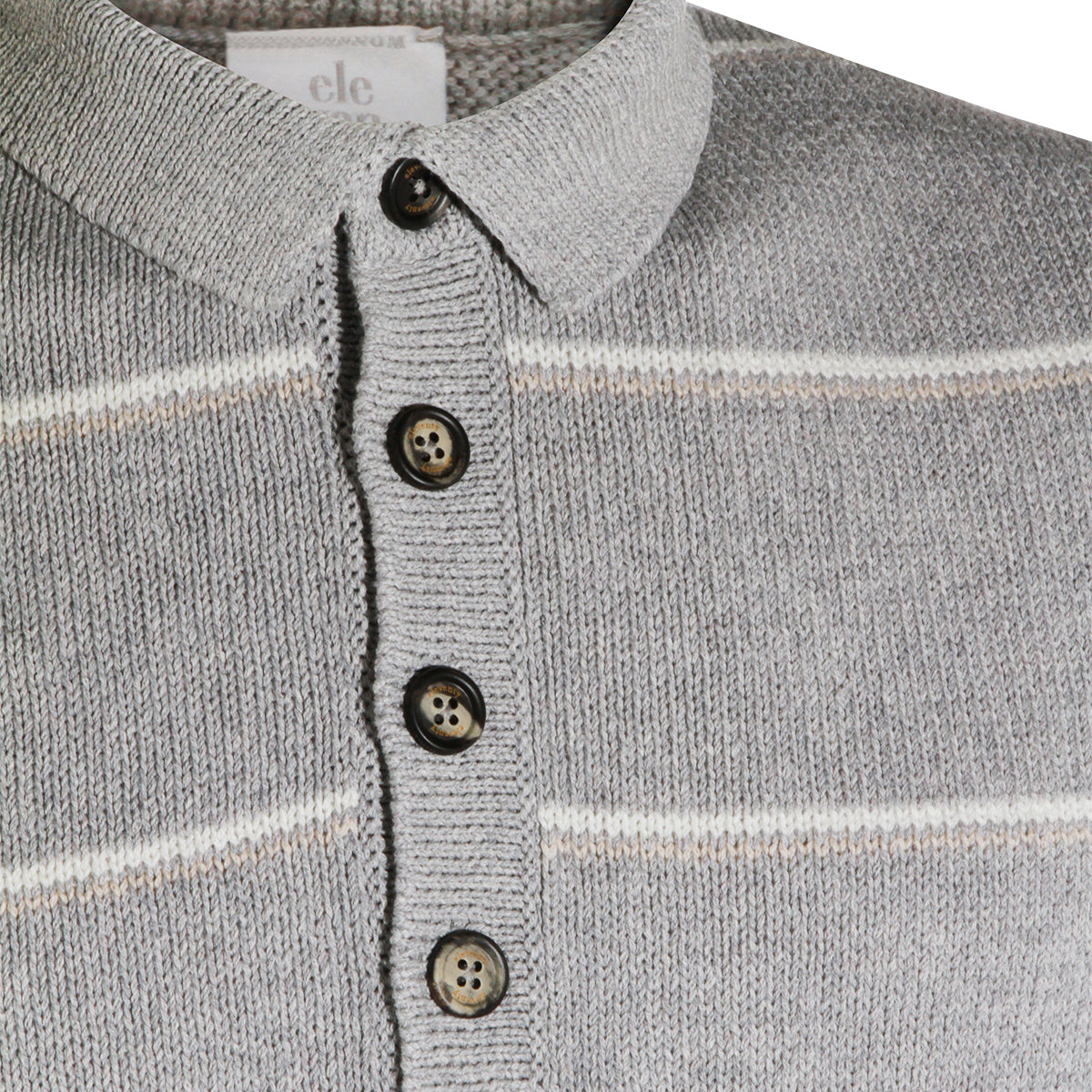 Eleventy T-shirts and Polos Grigio-sabbia-bianco Co Si