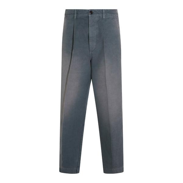 Marni 100% cotton trousers in gray