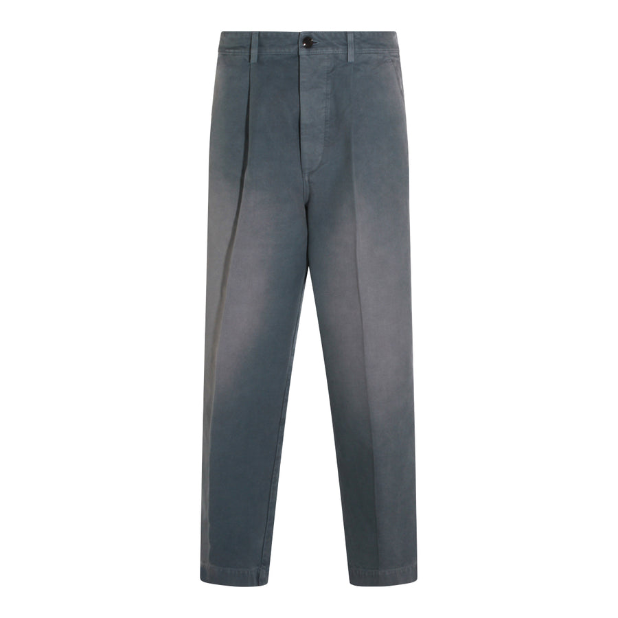 Marni 100% cotton trousers in gray