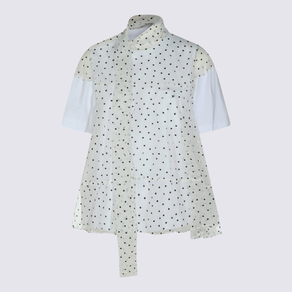 Sacai 100% Cotton blouse in white