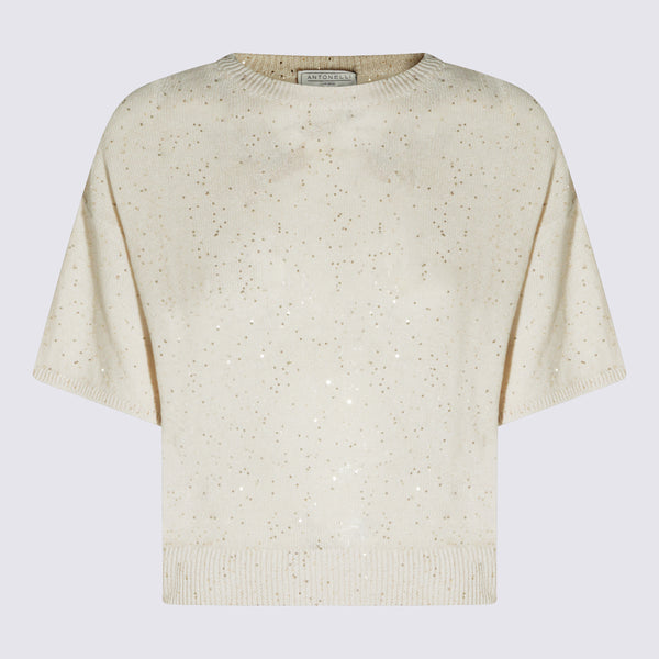 Antonelli Firenze 58% Linen sweater in beige