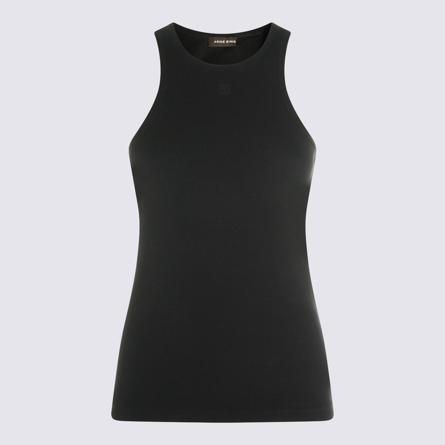 Anine Bing 97% Viscose tank top in black