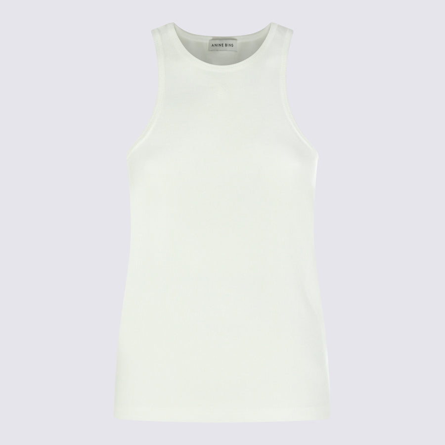 Anine Bing 97% Viscose tank top in white
