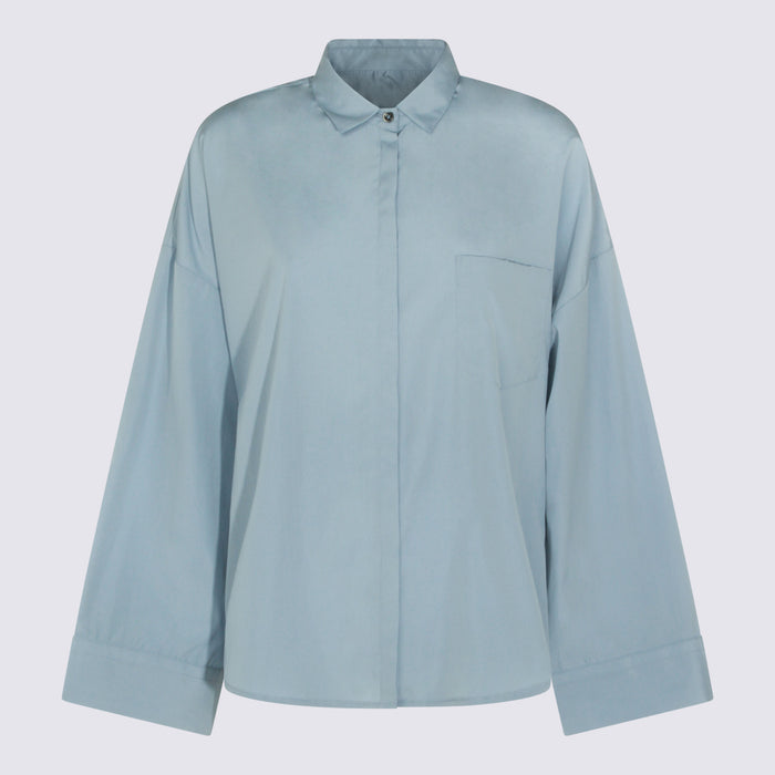 NINE IN THE MORNING Shirts Light Blue _100 % Co