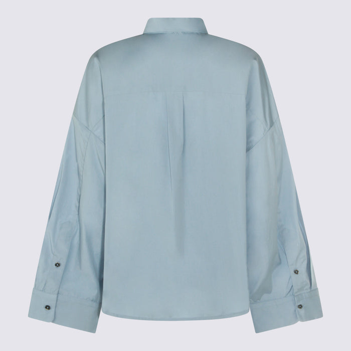 NINE IN THE MORNING Shirts Light Blue _100 % Co