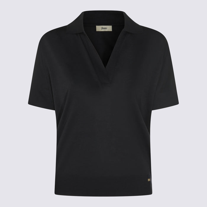 Herno T-shirts and Polos Blue Ly Cotton