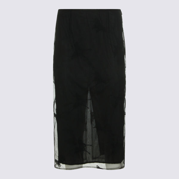 Blumarine 52% PA 48% PL skirt in black