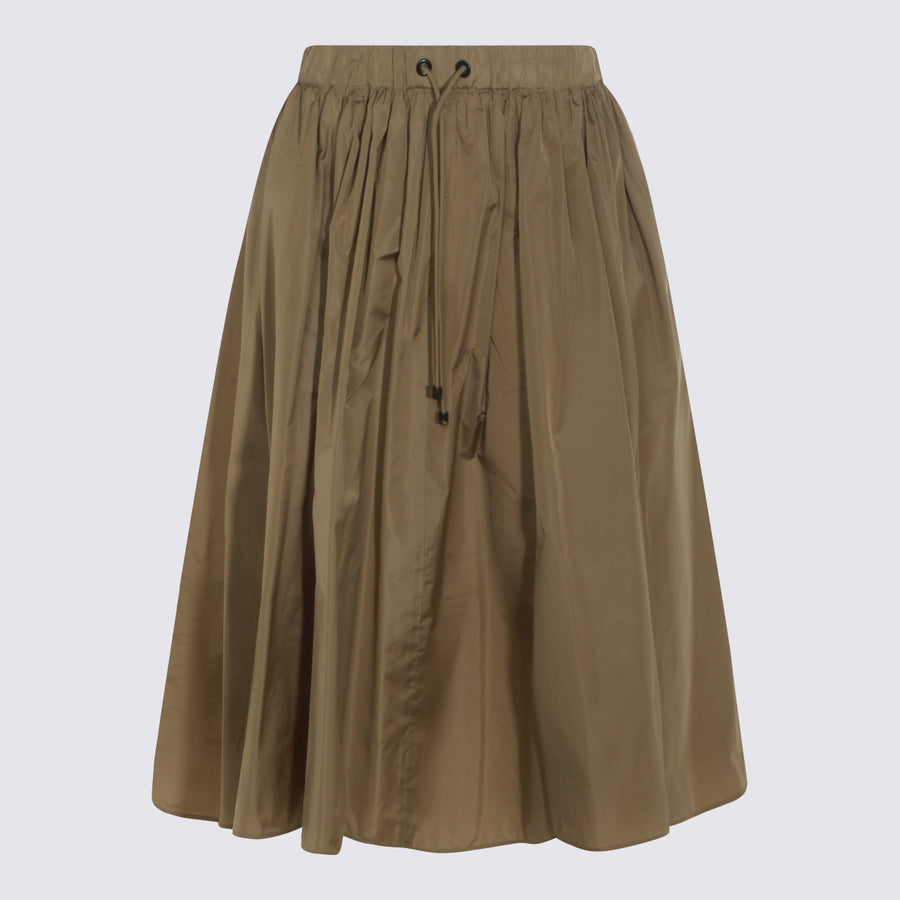 Max Mara 75% Polyester skirt in beige