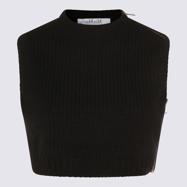 Max Mara 100% Cotton tank top in black