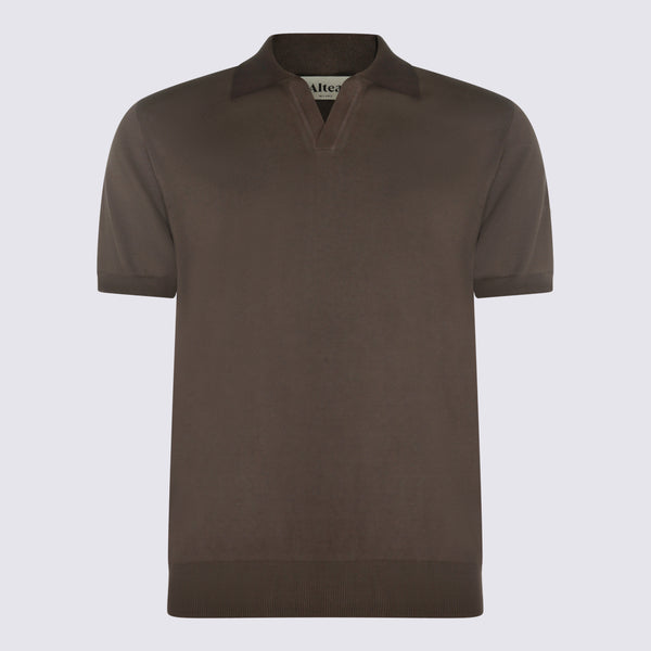 Altea 100% Cotton polo in brown