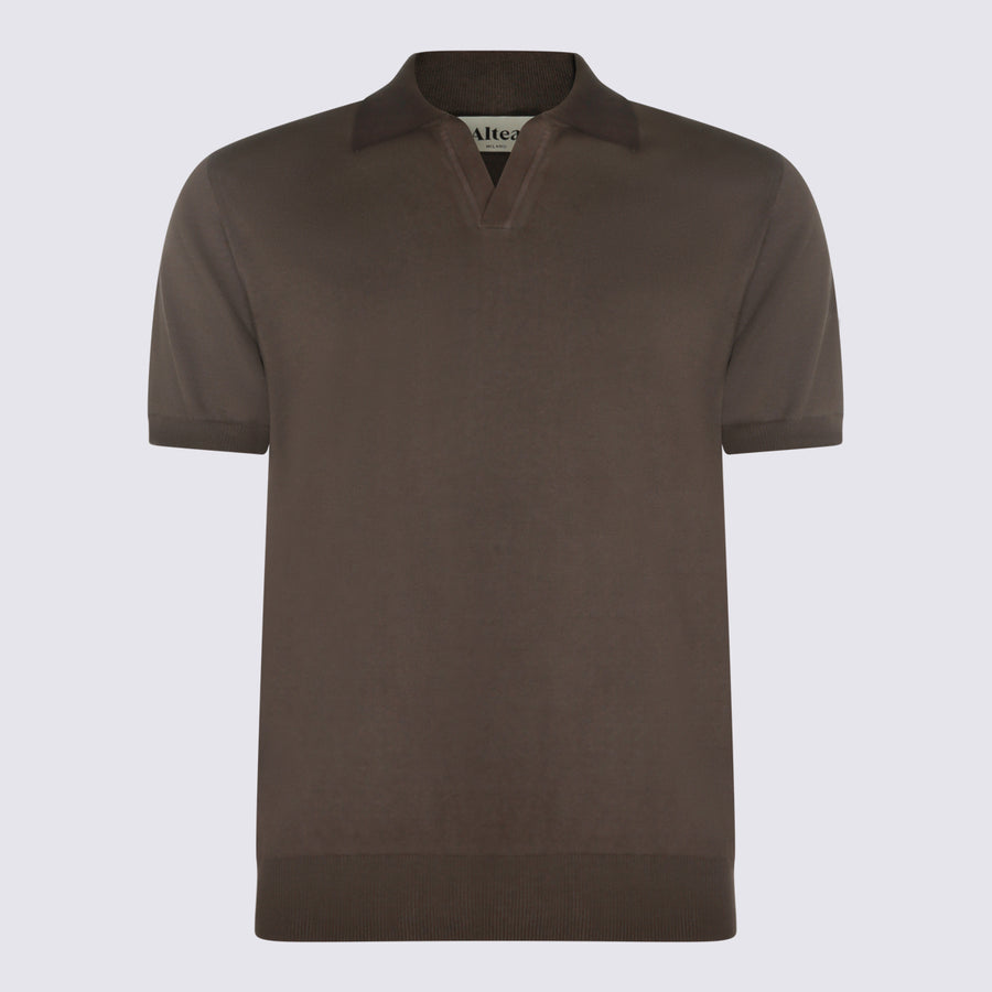 Altea 100% Cotton polo in brown