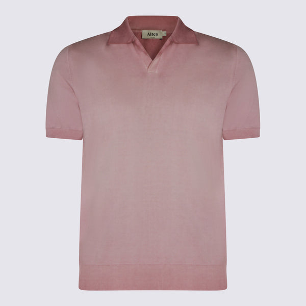 Altea 67% Linen polo in pink