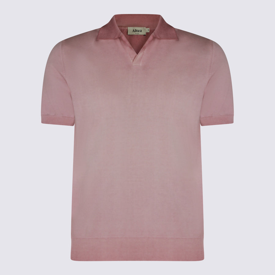 Altea 67% Linen polo in pink